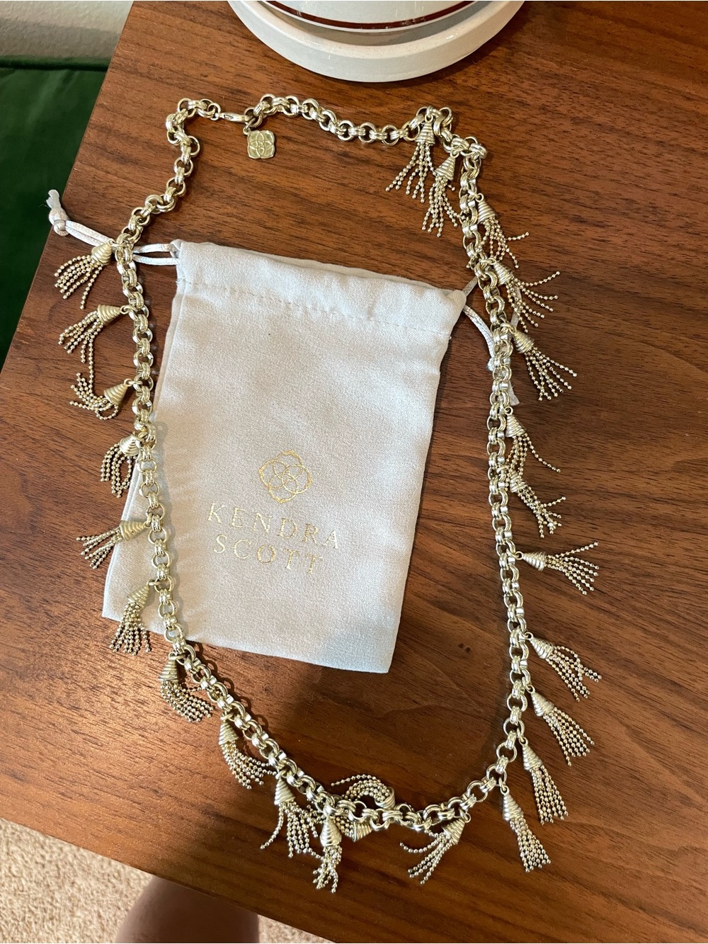 Kendra Scott Gold Finley Tassel Chain Necklace